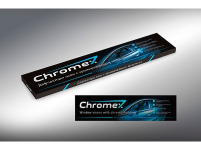 Дефлекторы окон Chromex с хромированным молдингом 4 шт для Hyundai Sonata 2019-2021