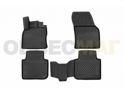 Коврики в салон 3D Format, полиуретан 4 шт для Nissan X-Trail 2007-2015