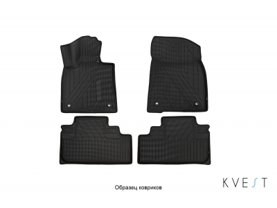 Коврики KVEST 3D в салон, чёрные 4 шт для BMW X3 2017-2021
