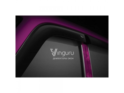Дефлекторы дверей Vinguru 4 шт для Lada Kalina 2013-2018