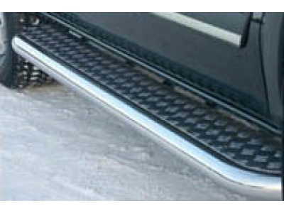 Пороги с площадкой алюминиевый лист 76 мм Союз96 для Chevrolet Tahoe 1999-2006