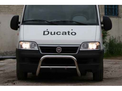 Кенгурятник передний низкий с перемычкой 60-42 мм Союз96 для Fiat Ducato 2007-2021