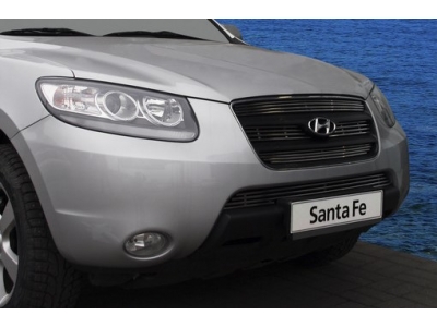 Накладка решётки бампера 10 мм для Hyundai Santa Fe № HSFE.97.2266