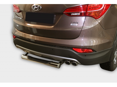Защита заднего бампера ступень 76 мм для Hyundai Santa Fe № HYSF.77.1631