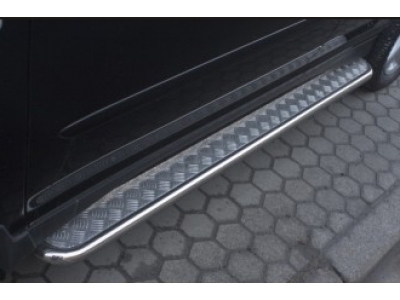 Пороги с площадкой алюминиевый лист 42 мм Союз96 для Lexus RX-300/330/350 2003-2008
