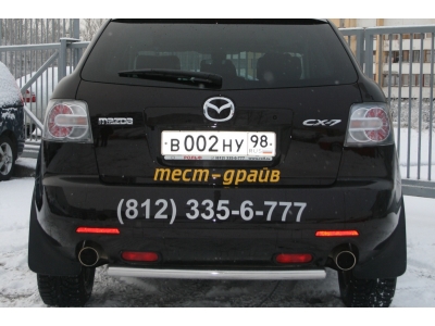 Защита заднего бампера 42 мм короткая Союз96 для Mazda CX-7 2006-2009