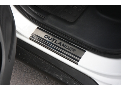 Накладки на пороги без логотипа Союз96 для Mitsubishi Outlander 2012-2015