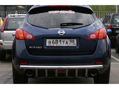 Защита заднего бампера с нижней защитой 60 мм Союз96 для Nissan Murano 2008-2016