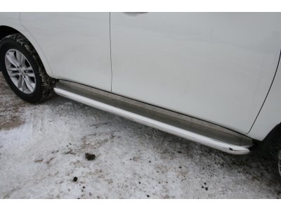 Пороги с площадкой алюминиевый лист 76 мм для Nissan Patrol № NPAT.82.1211