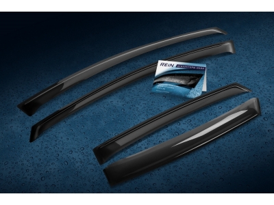 Дефлекторы окон REIN 4 штуки на кроссовер для Mitsubishi Outlander 2012-2021