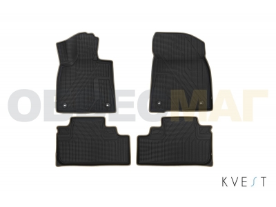 Коврики KVEST 3D в салон полистар, серо-бежевые, 4 шт для Lexus RX-200t № KVESTLEX00001Kg2