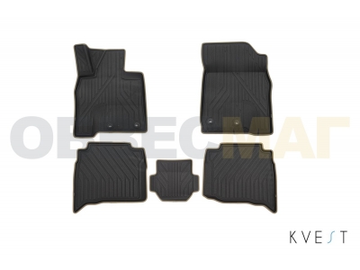 Коврики KVEST 3D в салон полистар, серо-бежевые, 5 шт для Lexus LX-570/450d № KVESTLEX00002Kg2