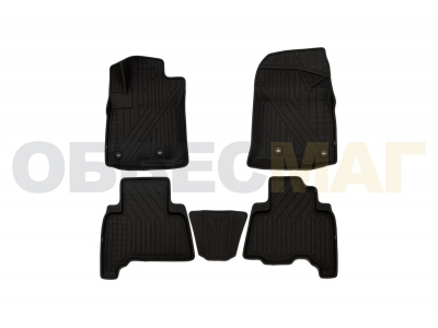 Коврики KVEST 3D в салон полистар, чёрные, 5 шт для Lexus GX460 № KVESTLEX00004K