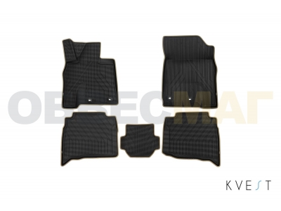 Коврики KVEST 3D в салон полистар, черный, бежевый для Toyota Land Cruiser 200 № KVESTTYT00001K2