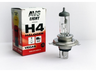 Галогенная лампа AVS Vegas H4.24V.75/70W.1шт. AVS