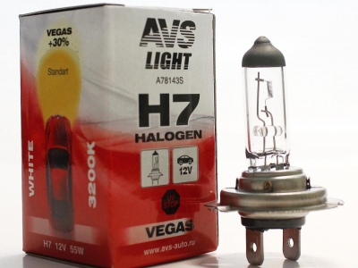 Галогенная лампа AVS Vegas H7.12V.55W.1шт.
