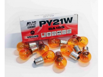 Лампа AVS Vegas 12V. PY21W(BAU15S)"/orange"/ BOX(10 шт.) AVS
