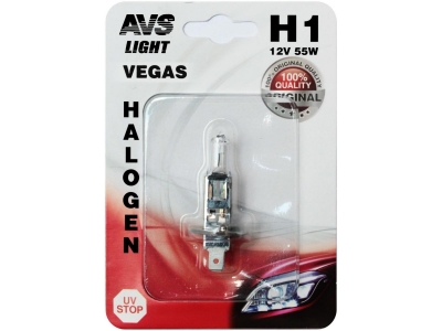 Галогенная лампа AVS Vegas в блистере H1.12V.55W.1 шт. AVS