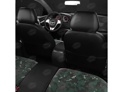 Чехлы брезент АРМИ вариант 1 АвтоЛидер для Toyota Land Cruiser Prado 150 2017-2021