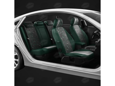 Чехлы брезент АРМИ вариант 3 АвтоЛидер для Toyota Land Cruiser Prado 150 2017-2021