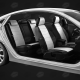 Чехлы экокожа белая с перфорацией с чёрными боковинами и спинкой вариант 1 АвтоЛидер для Toyota Land Cruiser Prado 150 2017-2021