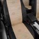Чехлы экокожа бежевая с перфорацией с чёрными боковинами и спинкой вариант 1 АвтоЛидер для Toyota Land Cruiser Prado 150 2017-2021