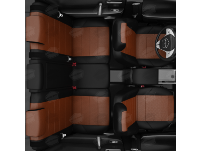 Чехлы экокожа фокс с перфорацией с чёрными боковинами и спинкой вариант 1 АвтоЛидер для Toyota Prius 3 2009-2015