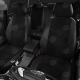 Чехлы тёмно-серая алькантара с чёрными боковинами и спинкой вариант 1 АвтоЛидер для Toyota Land Cruiser Prado 150 2017-2021