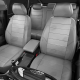 Чехлы экокожа светло-серая с перфорацией с светло-серыми боковинами и спинкой вариант 1 АвтоЛидер для Toyota Prius 3 2009-2015
