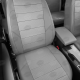 Чехлы экокожа светло-серая с перфорацией с светло-серыми боковинами и спинкой вариант 1 АвтоЛидер для Toyota Prius 2 2003-2008