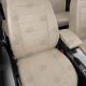 Чехлы экокожа кремовая с перфорацией с кремовыми боковинами и спинкой вариант 1 АвтоЛидер для Toyota Land Cruiser Prado 150 2017-2021