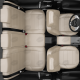 Чехлы экокожа кремовая с перфорацией с кремовыми боковинами и спинкой вариант 1 на 5 дверей АвтоЛидер для Toyota RAV4 XA10 1994-2000