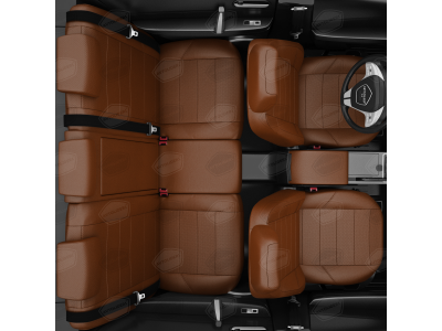 Чехлы экокожа паприка с перфорацией вариант 1 АвтоЛидер для Toyota Land Cruiser Prado 150 2009-2017
