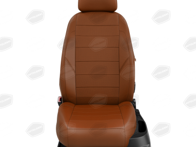 Чехлы экокожа паприка с перфорацией вариант 1 на седан с подколенными выступами на сидушках для Skoda Superb 3 № SK23-0504-EC28