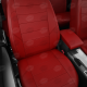 Чехлы экокожа красная с перфорацией с красными боковинами и спинкой вариант 1 АвтоЛидер для Toyota Prius 3 2009-2015
