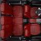 Чехлы экокожа красная с перфорацией с красными боковинами и спинкой вариант 1 АвтоЛидер для Toyota RAV4 CA20 2000-2005
