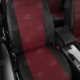 Чехлы экокожа бордовая с перфорацией вариант 1 АвтоЛидер для Toyota Prius 3 2009-2015