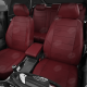 Чехлы экокожа бордовая с перфорацией вариант 2 АвтоЛидер для Toyota Land Cruiser Prado 150 2017-2021