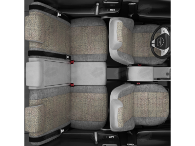 Чехлы лён Шато-блеск вариант 1 АвтоЛидер для Toyota Land Cruiser Prado 150 2017-2021