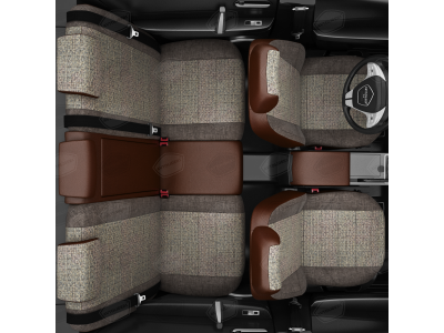 Чехлы лён Шато-блеск вариант 3 АвтоЛидер для Toyota Land Cruiser Prado 150 2017-2021