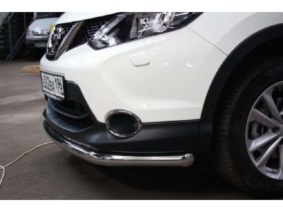Защита переднего бампера 60 мм ALFeco для Nissan Qashqai (СПБ) 2015-2019