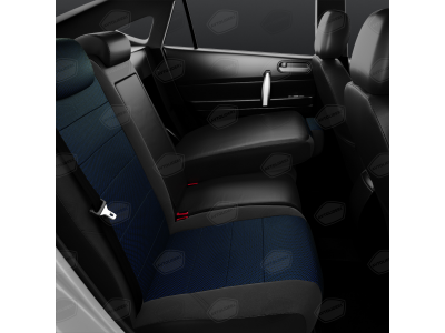 Чехлы жаккард синяя точка вариант 1 АвтоЛидер для Toyota Prius 3 2009-2015