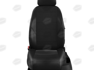 Чехлы чёрный креп на 5 мест с едиными спинкой и сиденьем для Citroen Berlingo 1 № CI04-0300-KK1