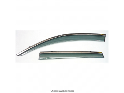 Дефлекторы боковых окон Artway с молдингом из нерж.стали для Chery Tiggo 5 2014-2021