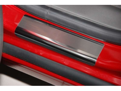 Накладки на внутренние пороги с надписью 4 штуки Alu-Frost для Chevrolet Cruze 2009-2012