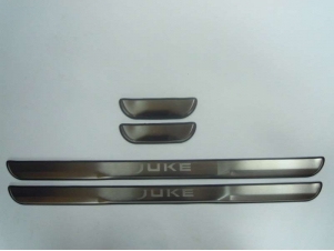 Накладки на дверные пороги JMT с логотипом для Nissan Juke № 24530