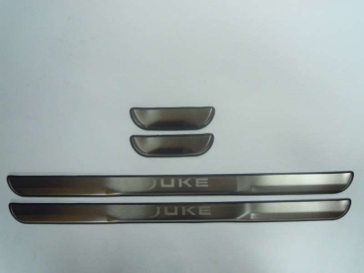 Накладки на дверные пороги JMT с логотипом для Nissan Juke 2010-2018