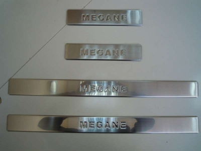 Накладки на дверные пороги 4 штуки Omsa_Line для Renault Megane 2009-2015