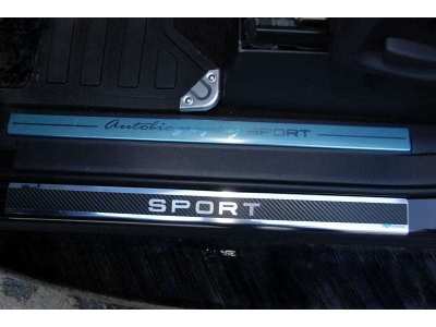 Накладки на внутренние пороги с надписью 4 штуки Alu-Frost для Land Rover Range Rover Sport 2005-2009 29-1807