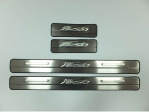 Накладки на дверные пороги JMT с логотипом для Ford Fiesta № 25152